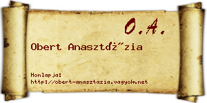 Obert Anasztázia névjegykártya